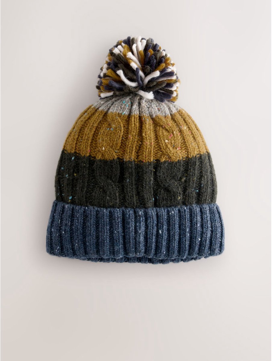 Next - Heren - Muts met pompon - Blauw