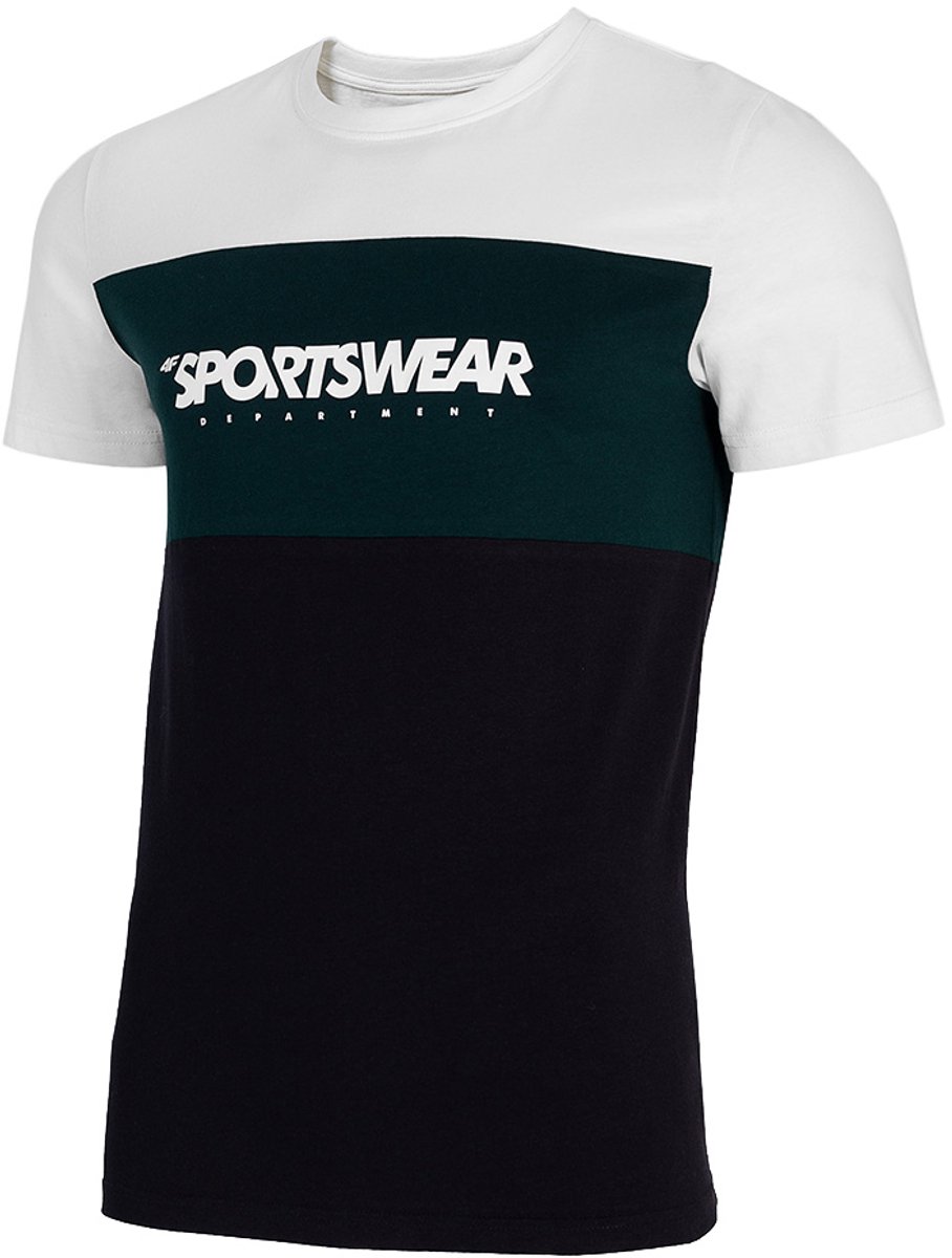 4F T-shirt Heren Gebroken Wit - Maat L