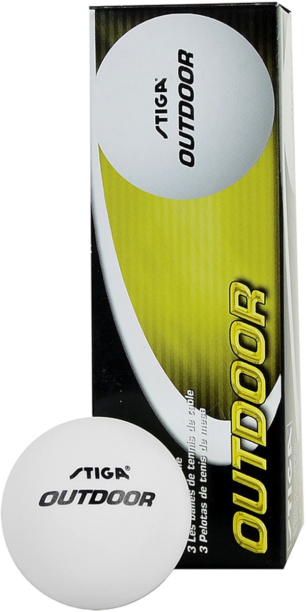 STIGA Bal Tafeltennis Outdoor Wit 3szt