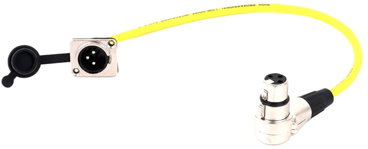Microfoon Kabel - Audio Verlengkabel - Muziek Opnemen - Haakse Stekker - 03 Meter - Geel