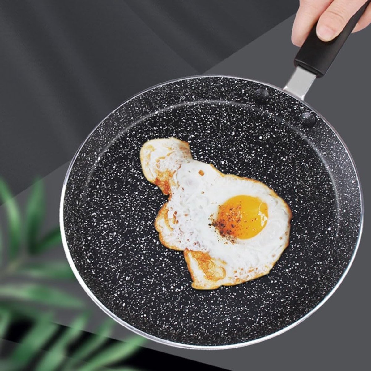 Pannenkoekenpan Crêpepan Ontbijt Bereiden Gelijkmatige Warmteverdeling 18 cm Diameter Zwart Goud