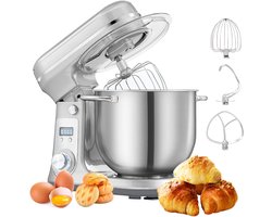 Keukenmachine - Keukenmixer - Foodprocessor - Keukenmachines & Mixers - Kitchenaid Keukenmachine - 6L Roestvrijstalen Kom – 1200W Krachtige Motor – 6 Snelheden – Zilver