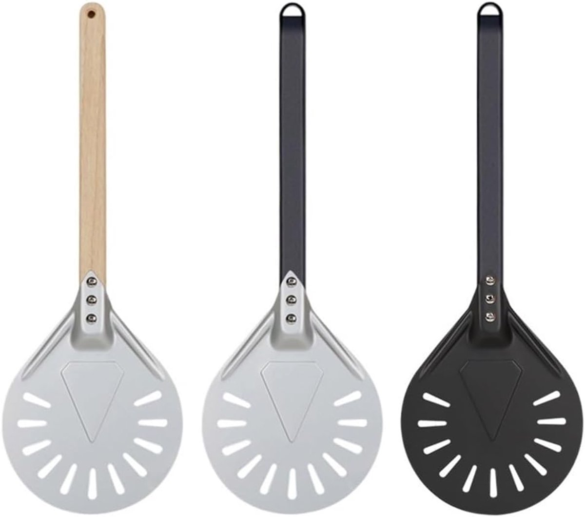 Pizza Schep - Pizza Hulpmiddel - Pizza Bakken - Geperforeerd Ontwerp - 9 Inch 60 cm - Aluminium