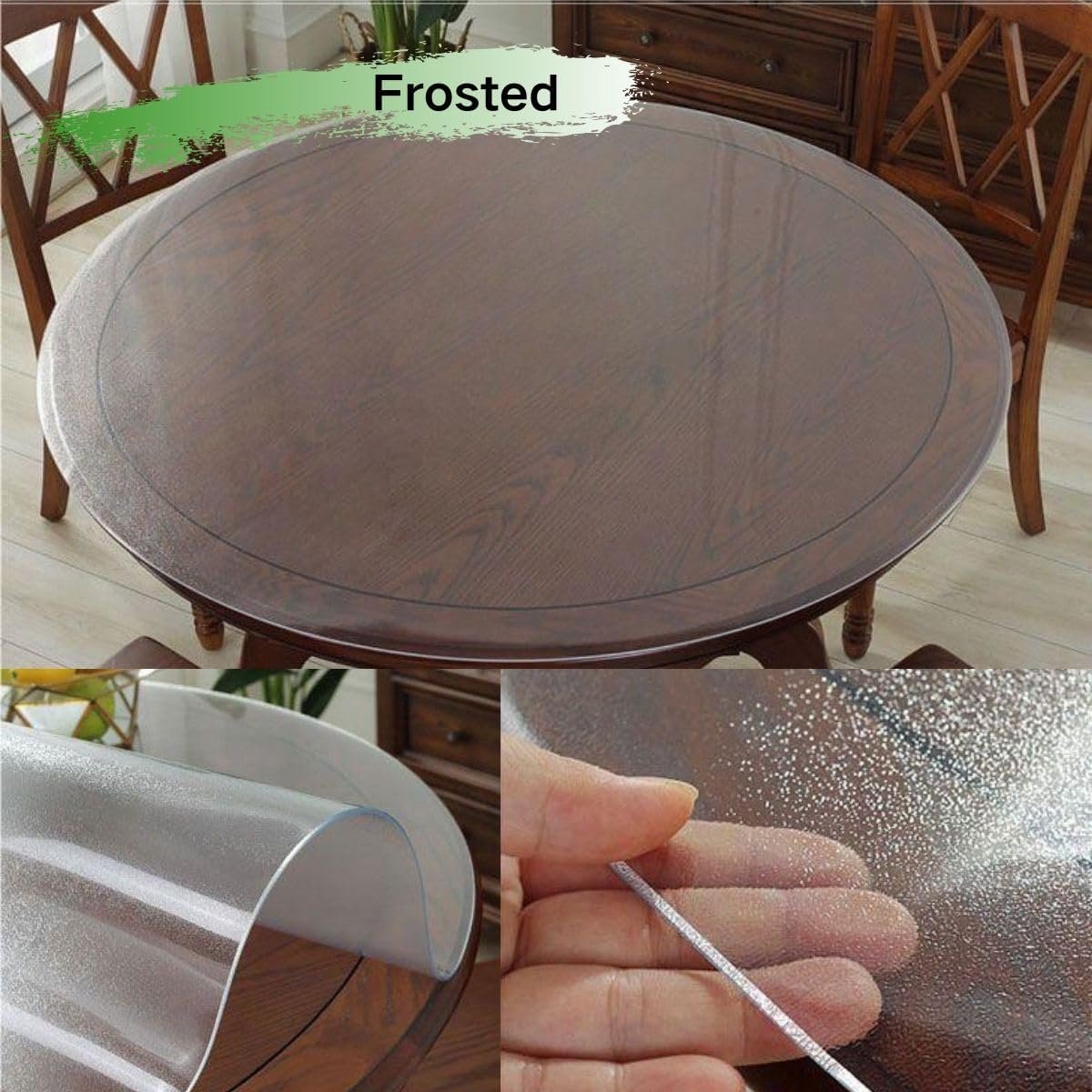 Rond Tafelkleed - Tafelbeschermer Tafelzeil - Tafel Beschermen - Transparant Waterdicht - 180 cm - Transparant