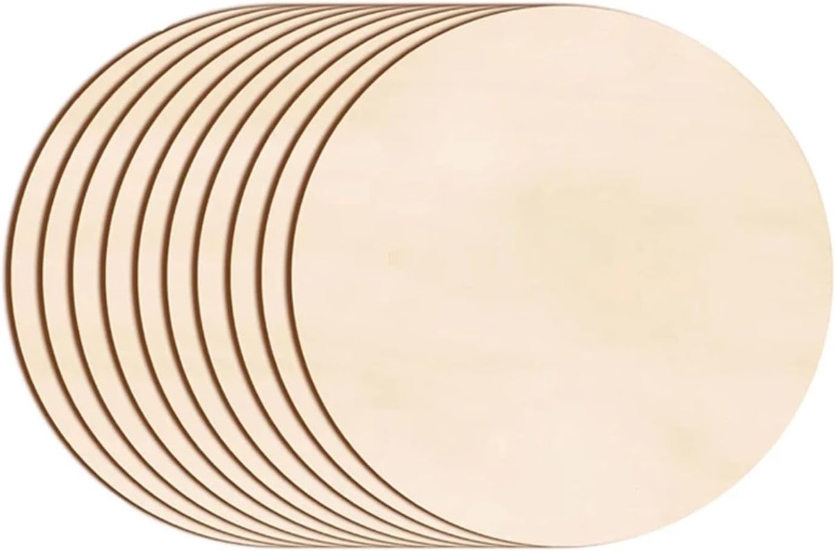 Houten Schijven - Blanco Rond Hout - DIY Knutselen - Natuurlijk Ongelakt - 15-30 cm - Natuurlijk