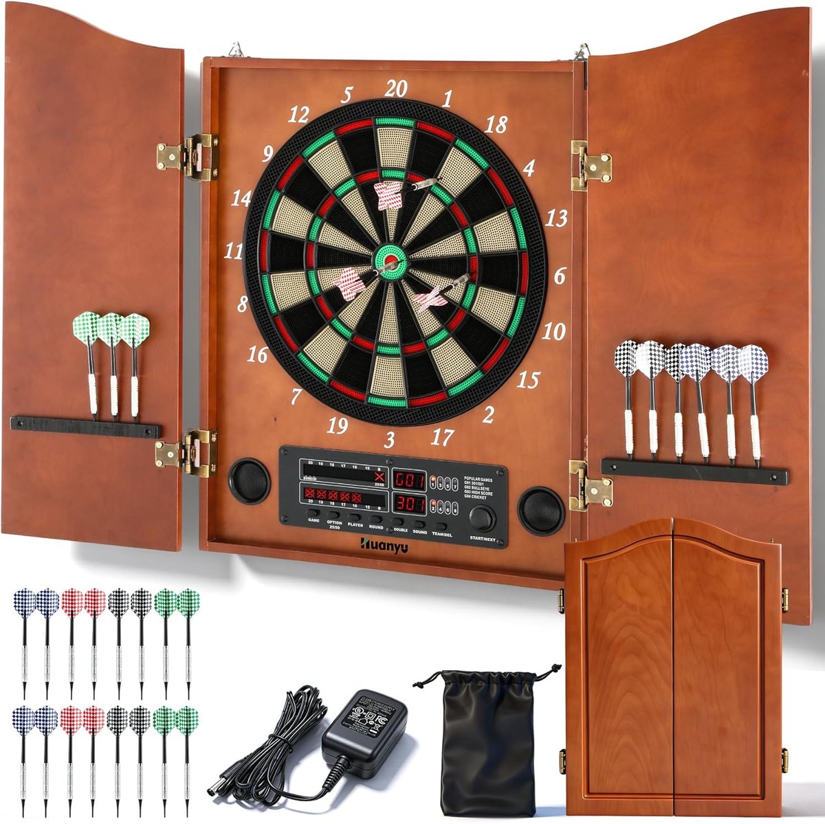 Elektronisch Dartbord - Dartspel Voor Thuis - Indoor Competitie - Automatische Score Telling - 69 x 69 x 52.5 cm