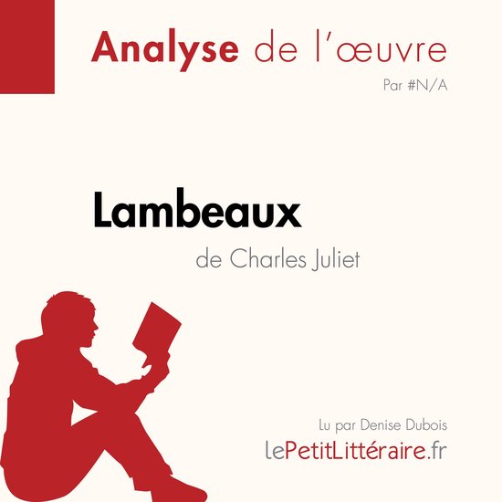 Analyse de l'œuvre Lambeaux de Charles Juliet. Silhouette rouge d'une personne lisant.