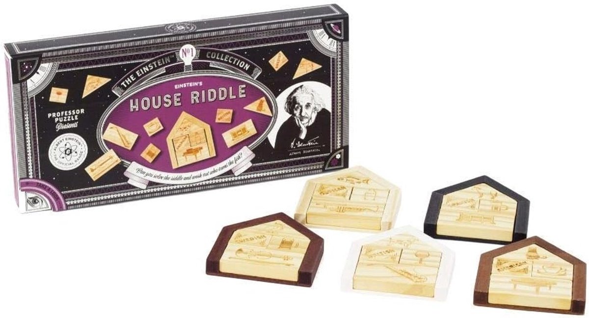 Einsteins huis raadselpuzzel - 3d puzzel spel - Hersenkraker - Complex - Vanaf 8 jaar