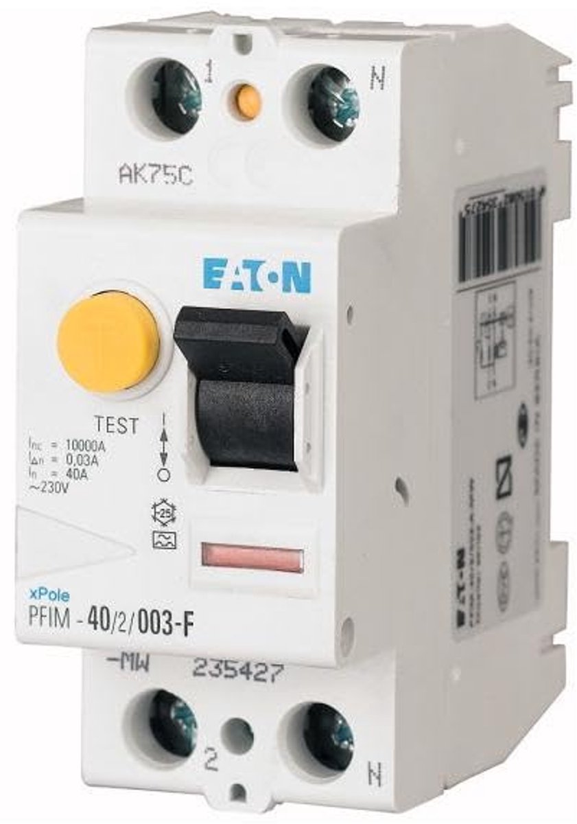 Aardlekschakelaar - Veiligheidsschakelaar - Elektrische Beveiliging - Type G/F - 40A 30mA