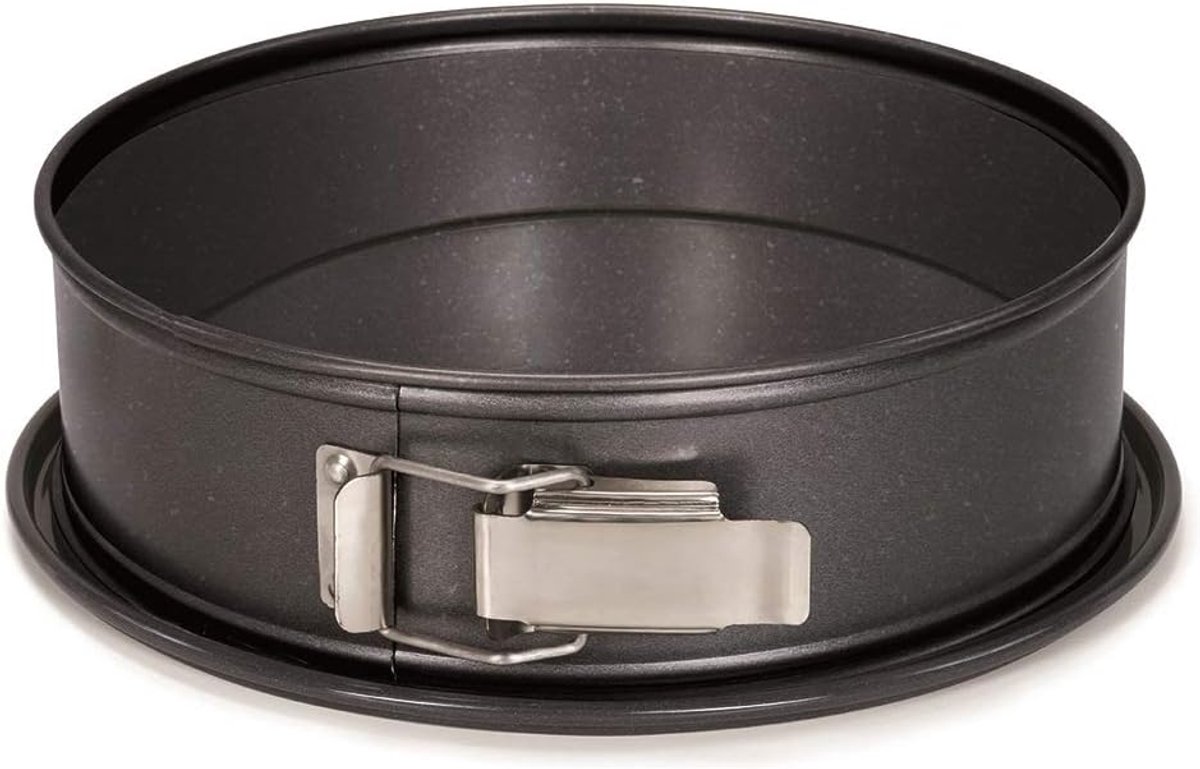 Bakvorm - Taartvorm - Cakes bakken - Krasbestendig emaille - 24 cm - Antraciet