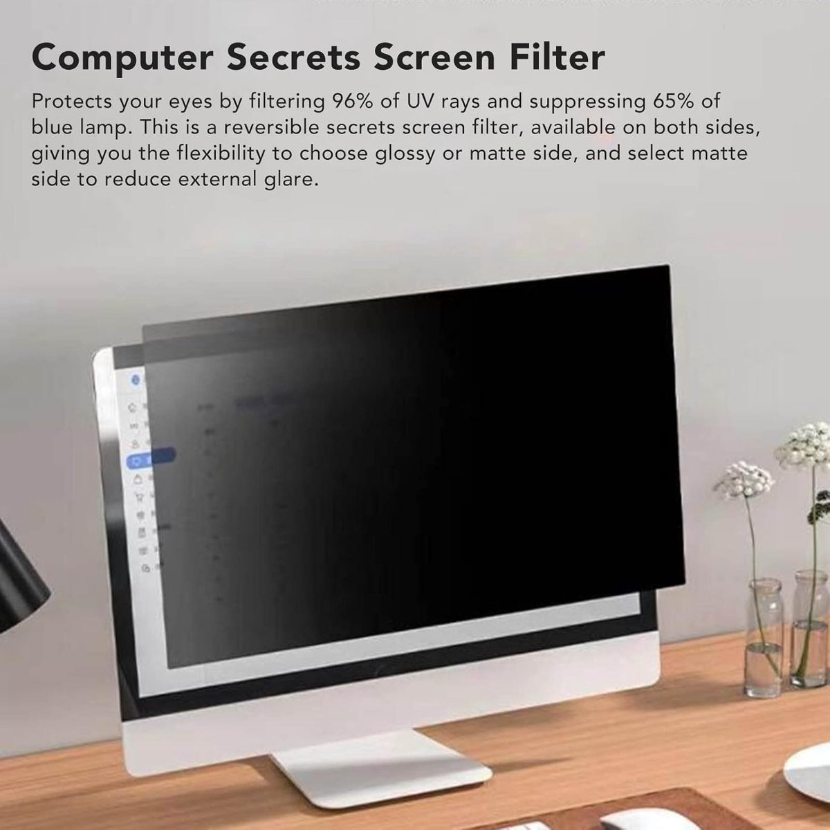 Computerscherm Filter - Monitor Privacy - Gegevens Beschermen - Krasbestendig 16:9 - 20 Inch