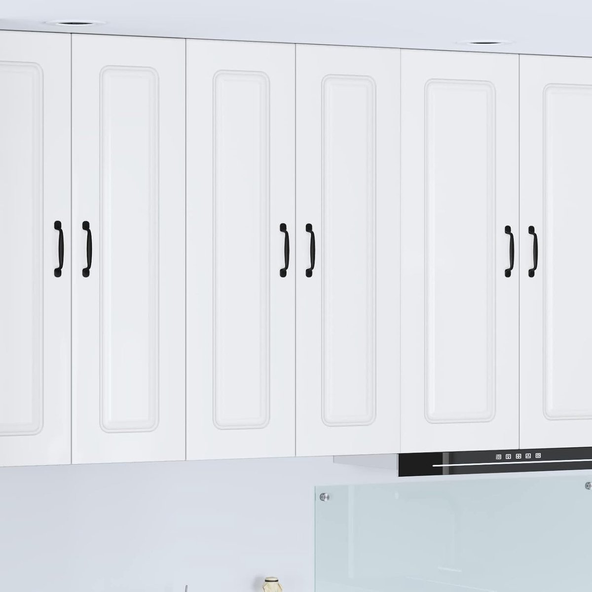 Keukenkast - Hangend meubel - Keuken opbergen - Hoogglans afwerking - 60 x 31 x 100 cm - Wit