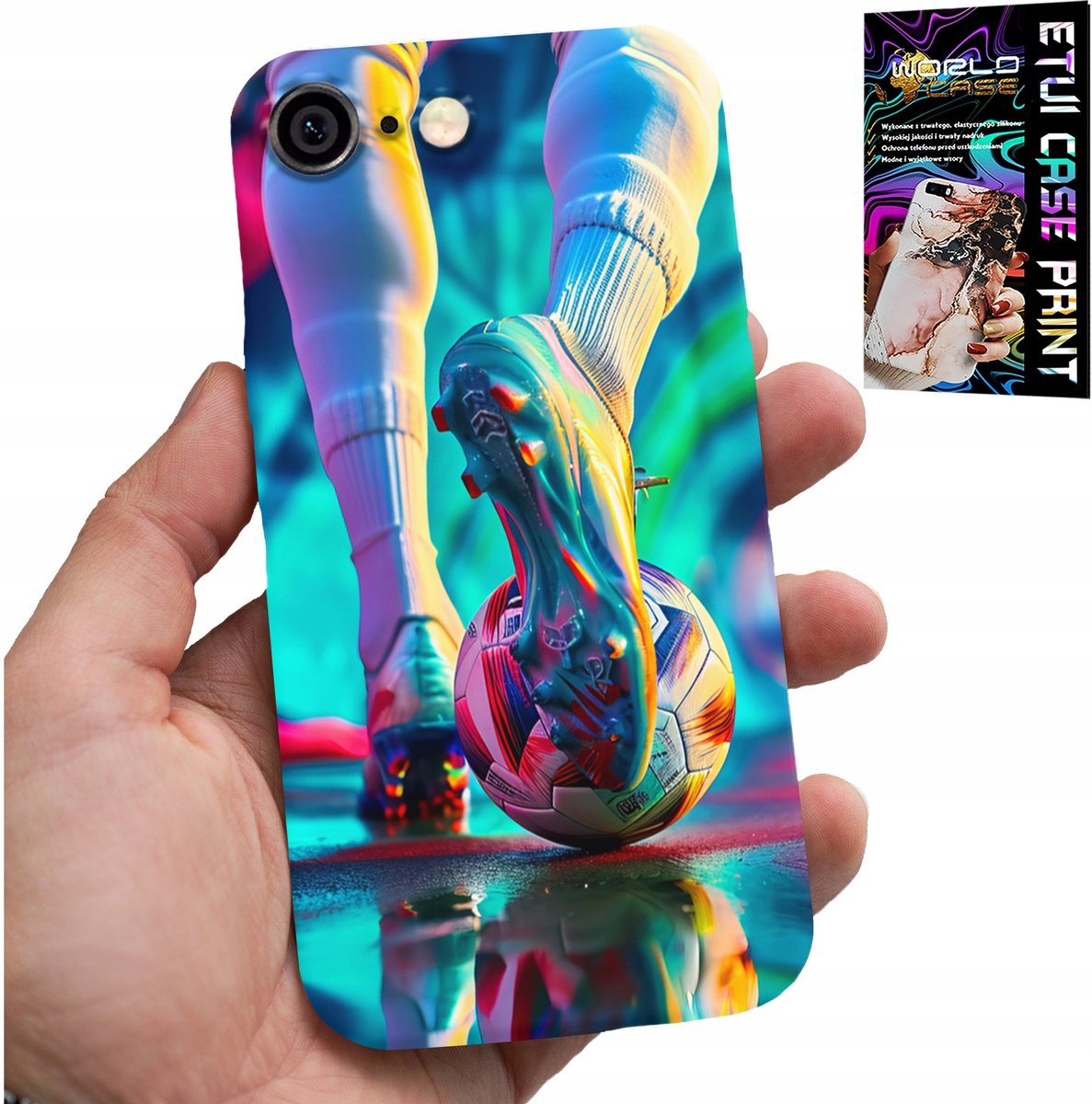 iPhone hoesje (6 Plus) - Voetbal + glas
