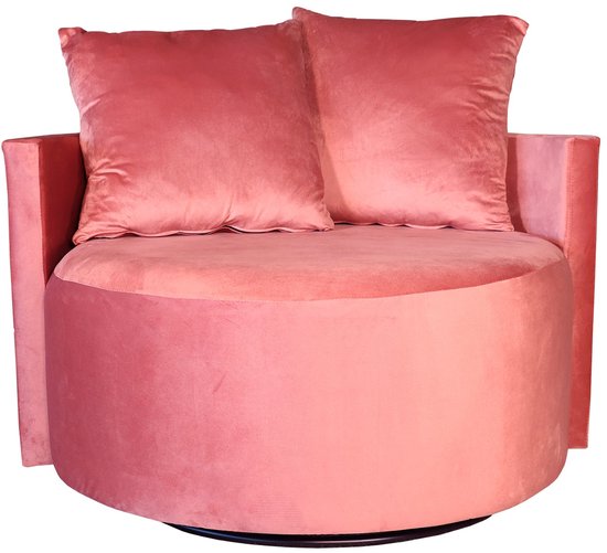 Fauteuil causeuse velours vieux rose fauteuil pivotant