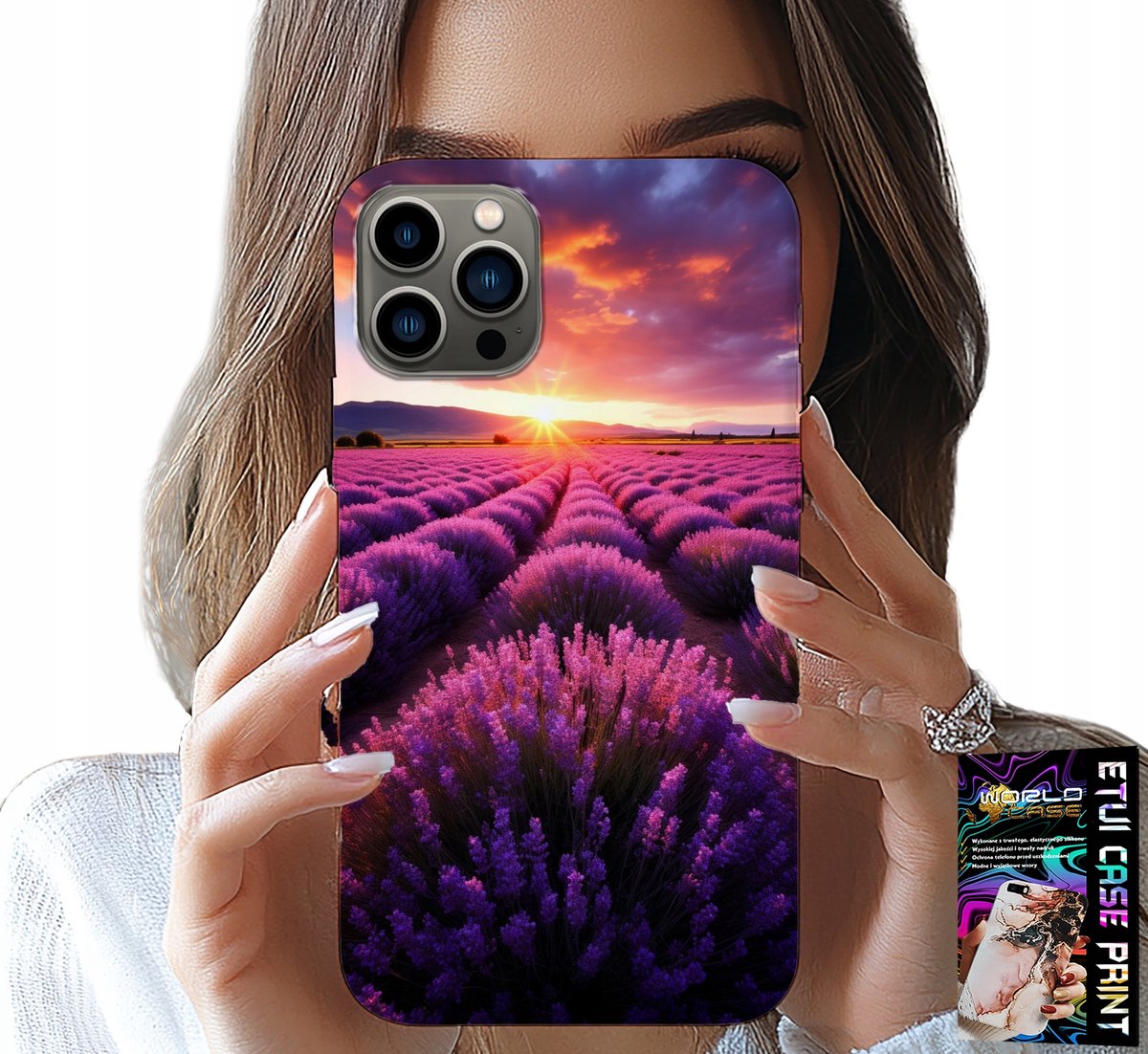 iPhone 13 Pro Max hoesje - Lavendelveld, prachtige landschappen, patronen