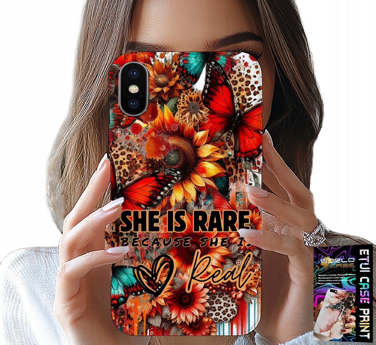 iPhone XS Max hoesje - Ze is zeldzaam, zonnebloemen, bloemen, vlinders