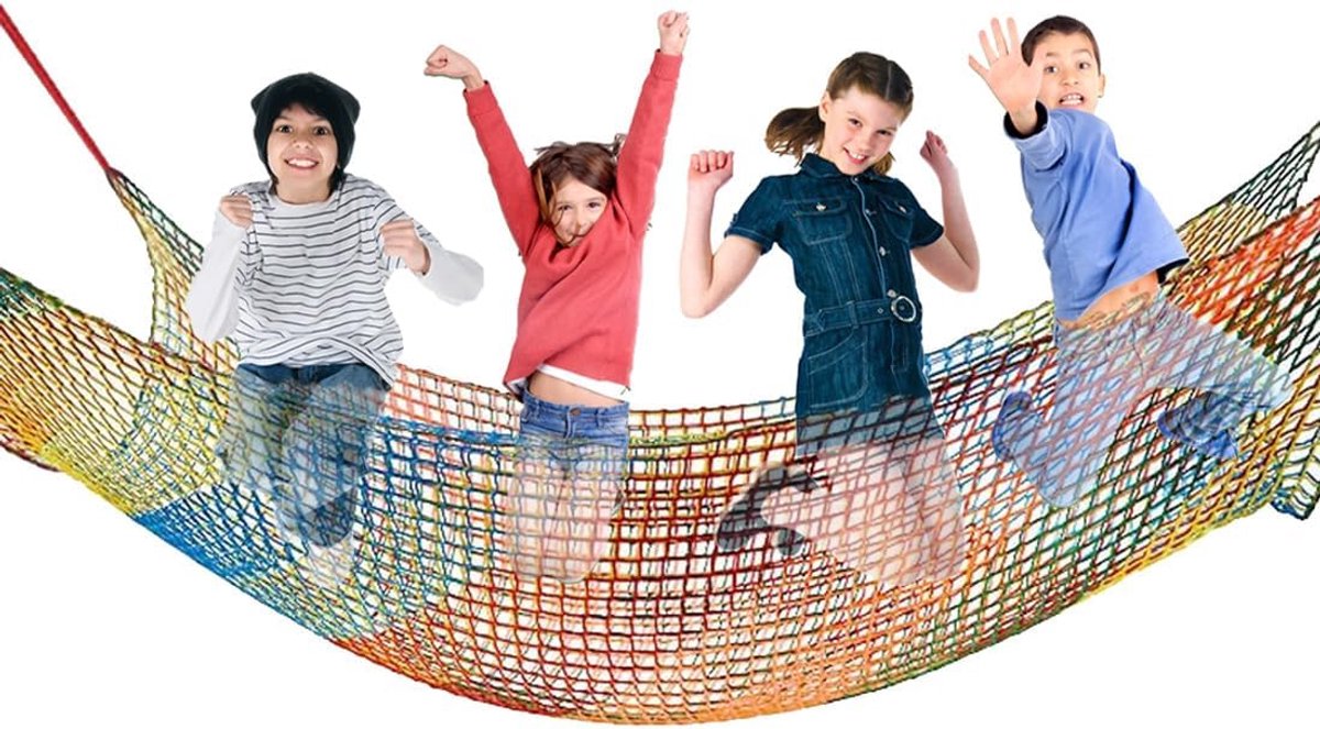 Veiligheidsnet Kinderen - Speelnet Valbeveiliging - Buiten Spelen - Dubbellaags Knooploos - 35 x 35 cm