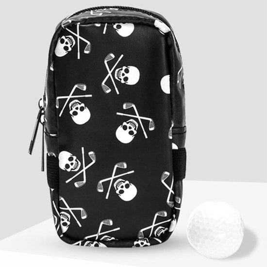 Golfbal Tasje - Golf Accessoires - Golf Training - Waterdicht PU Materiaal - 15x7x4.5 cm - Zwart — afbeelding 4