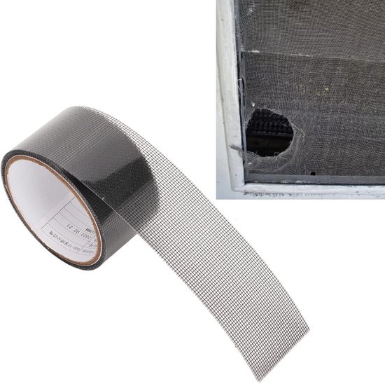 Raamscherm Reparatieset - Insectengaasband - Gaten Dichten - Zelfklevend Sterk - 5 Rollen 2.8m van Merkloos — afbeelding 3