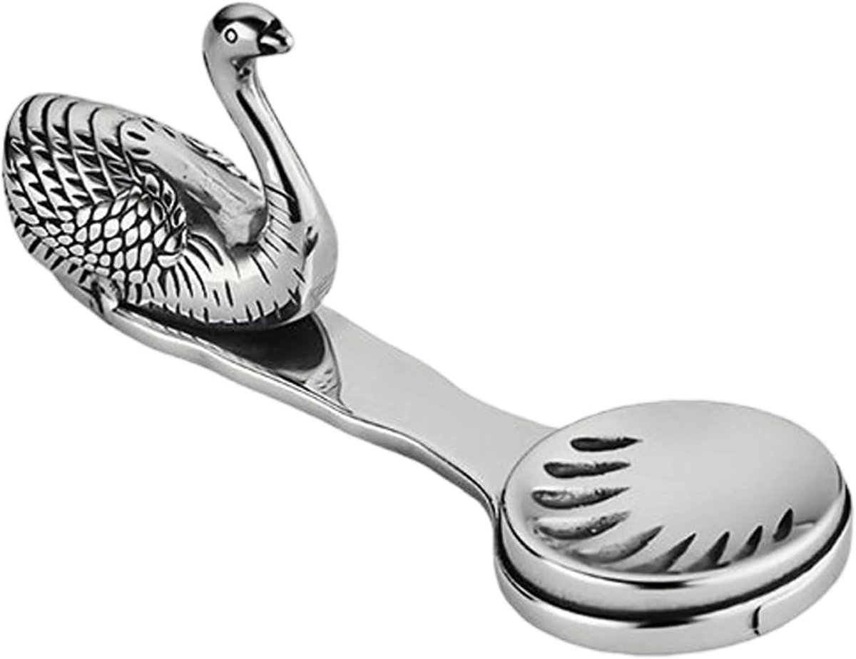 Eetstokjes Houder - Chopstick Rest - Tafel Decoratie - Zwanenvorm Design - 11 x 5 cm - Zilver