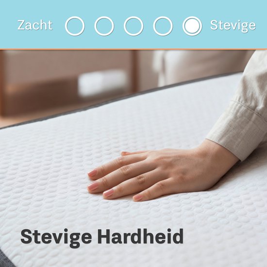 Matelas Topper CozySense® 180x200 - Surmatelas - Matelas de dessus - Mousse à mémoire de forme avec Gel Refroidissant - CertiPUR® - Fermeté Ferme - 8 CM - Housse Lavable