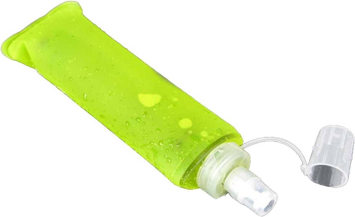Hardloop Drinkfles - Waterfles Sport - Fitness Wandelen Fietsen - Vouwbaar Lekvrij Ontwerp - 500ml Capaciteit - Citroengeel