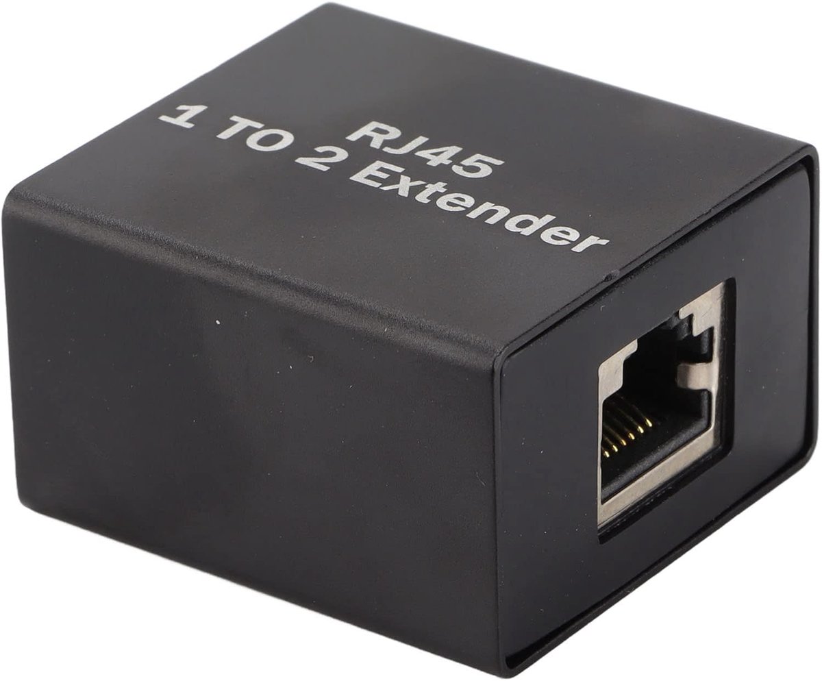 Ethernet Splitter - Netwerk Connector - Twee Apparaten - Vergulde Naaldkern - 5 x 4 x 3 cm