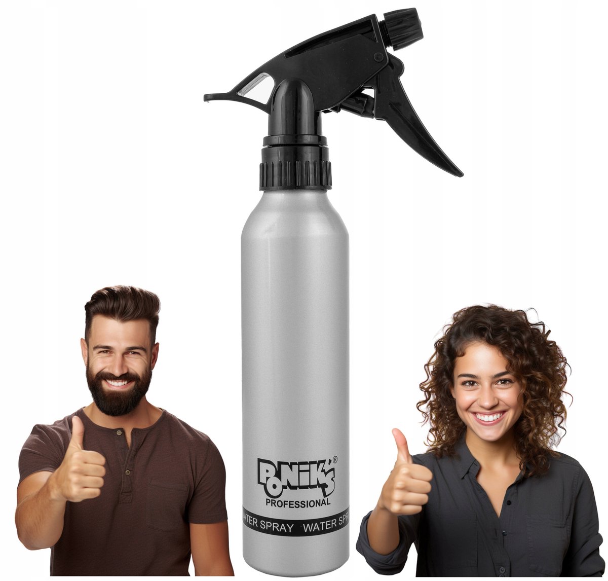Poniks Water Spray Fles - Haarstyling - Aluminium Sterk 280ml