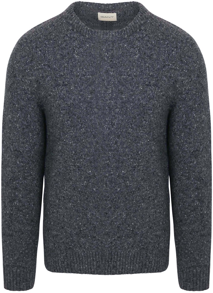 Gant Pullover Wool Blend Antraciet - Maat M - Heren - Pullovers