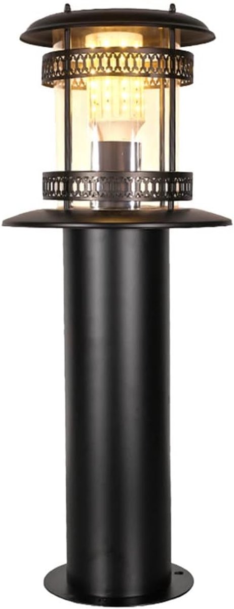 Paalverlichting voor buiten - Buitenlantaarnlamp schijnwerper - Tuin decoratie - IP54 waterdicht roestvrij - 57 cm hoog