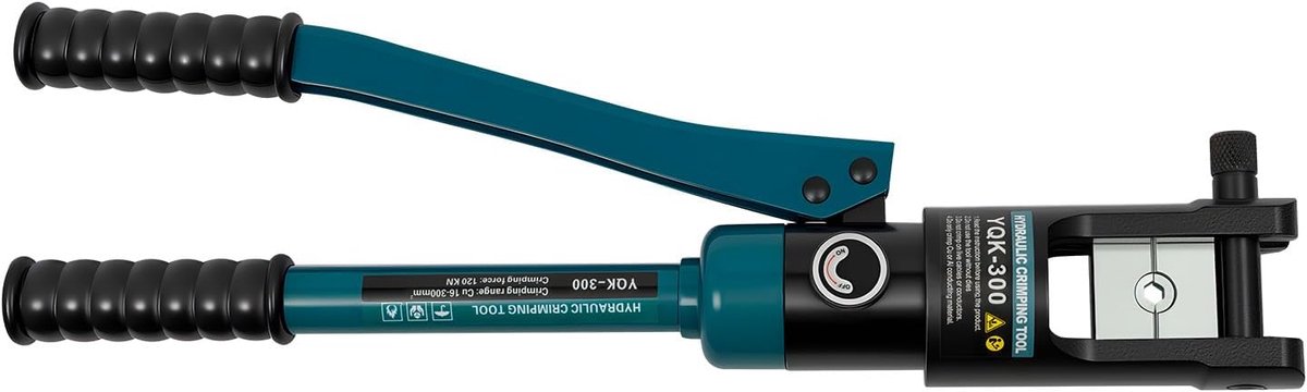 Hydraulische Krimptang - Kabelschoentang - Professioneel Krimpen - 120 KN Kracht 11 Matrijzen - 16-300 mm² - Groen Zwart