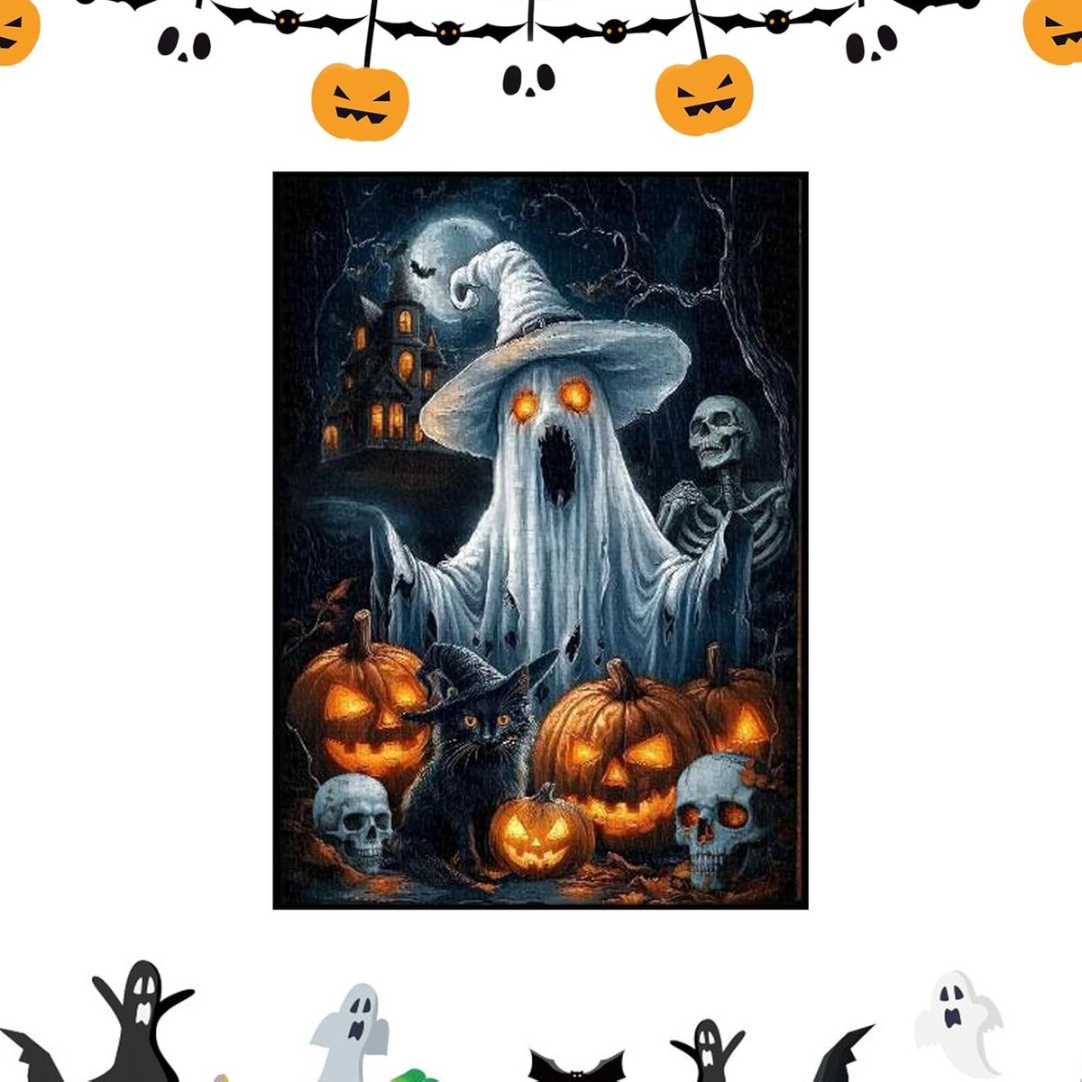 Griezel Puzzel - Halloween Speelgoed - Familie Activiteit - Gothic Thema - 29x26cm