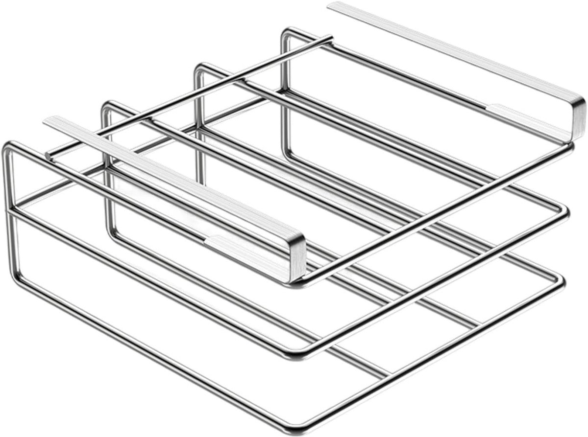 Snijplank Houder - Onder Kast Organizer - Keuken Opbergen - Roestvrij Staal - 268 x 258 cm