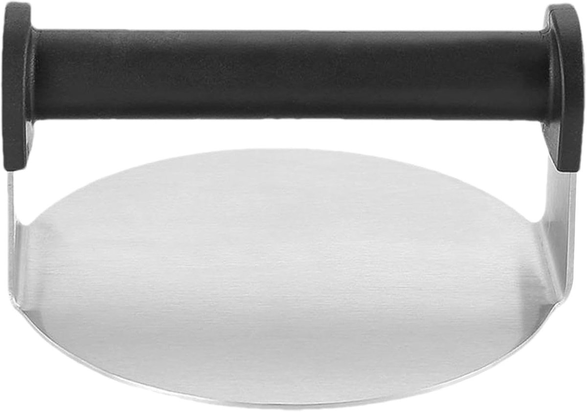 Burger Pers - Vlees Drukker - Perfect Grillen - Roestvrij Staal - 15 cm Diameter - Zilver