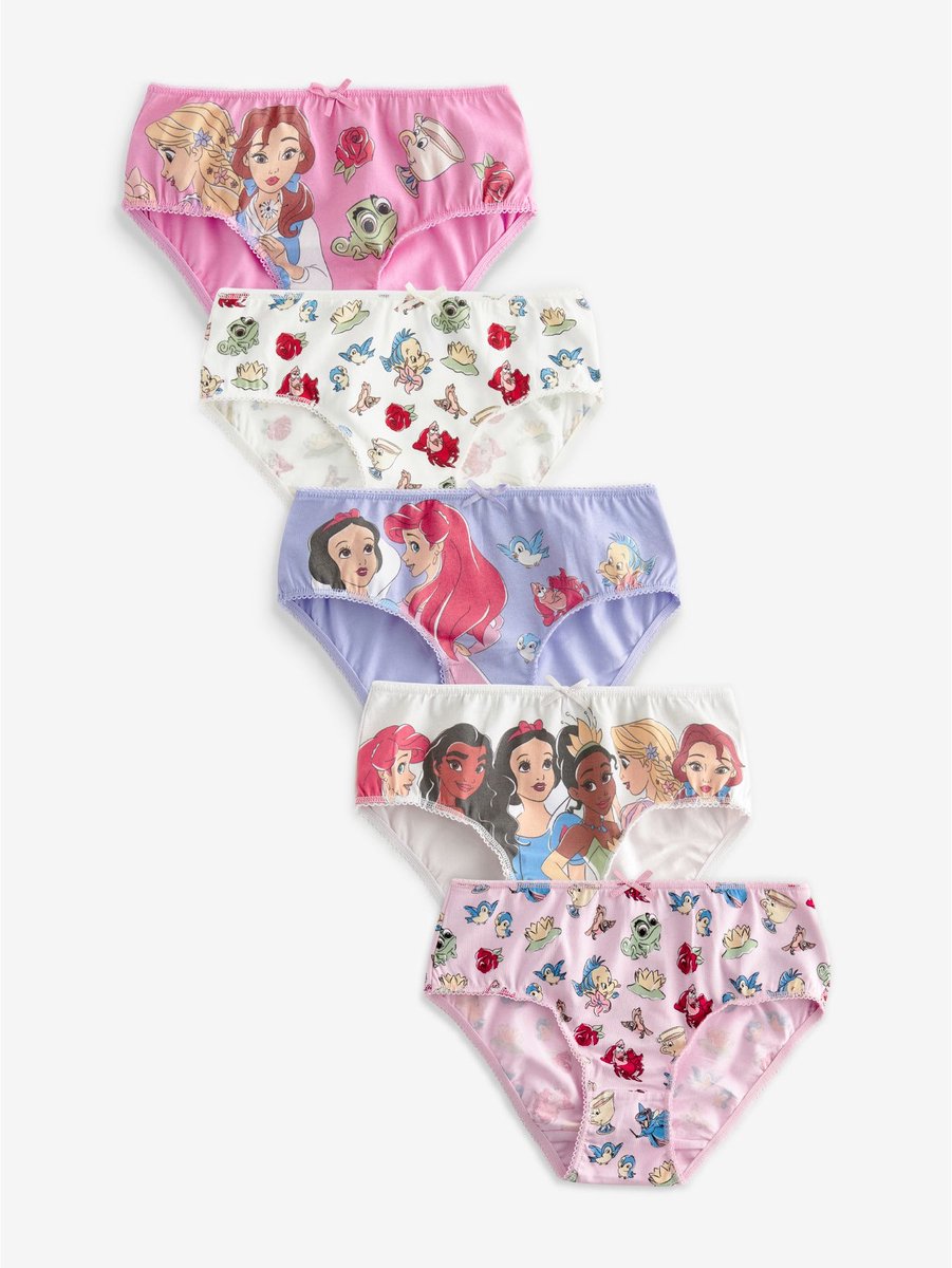 Next - Meisjes - Disney Princesses 5 -pack Onderbroeken - Roze