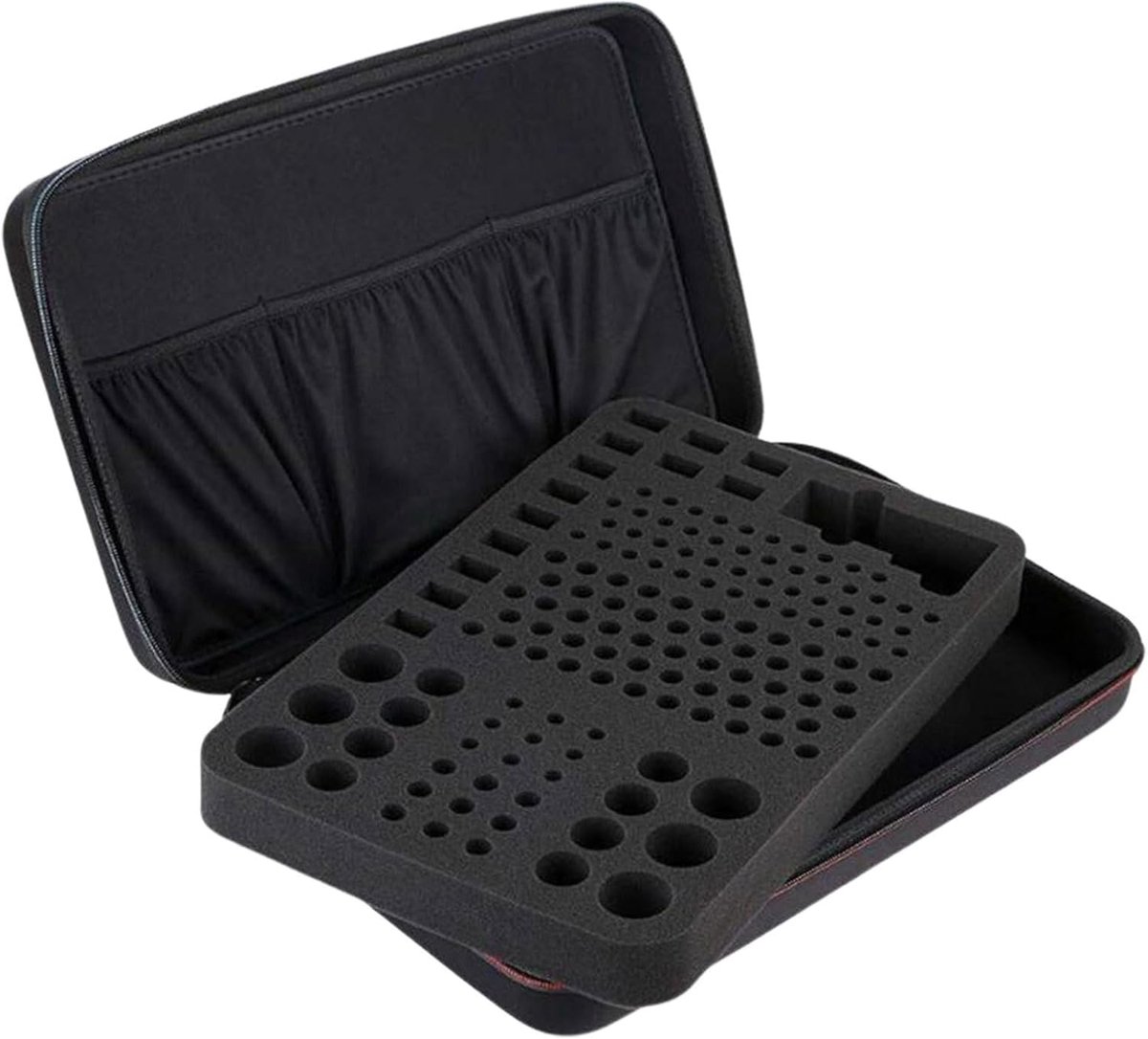Batterij Organizer - Batterij Tas - Batterijen Opbergen - Ruim Interieur - 40x27x9 cm - Zwart