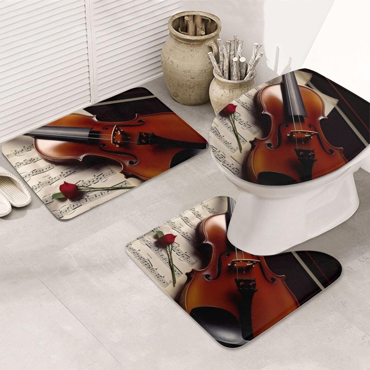 Badkamer tapijten sets - Vloerbedekking set - Hygiënisch en droog - 3-delige set - 80x50cm