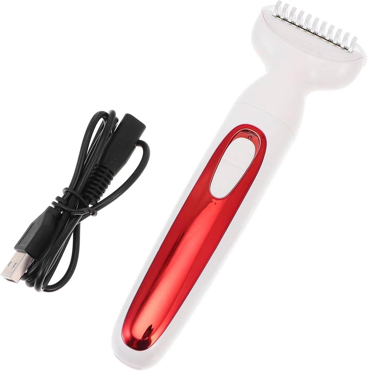 Oplaadbare Haarverwijderaar - Draagbare Depilator - Effectieve Ontharing - Voor Lichaam Gezicht - 12 x 3 cm - Rood