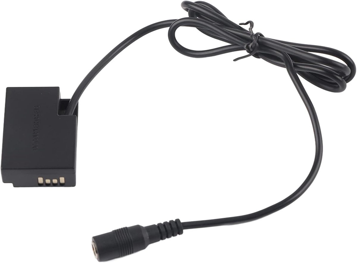 Dummy Batterij - Voeding Adapter - Camera Voeding - Volledig Gedecodeerd - 13x9x3 cm - Zwart