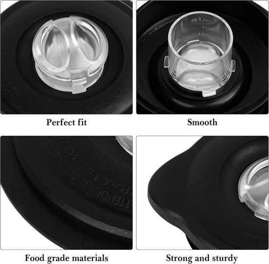 Blender Deksel Vervanging - Reserve Onderdeel - Veilig Mixen - Exacte Pasvorm - 16.3 x 13.6 cm - Zwart van Merkloos — afbeelding 5