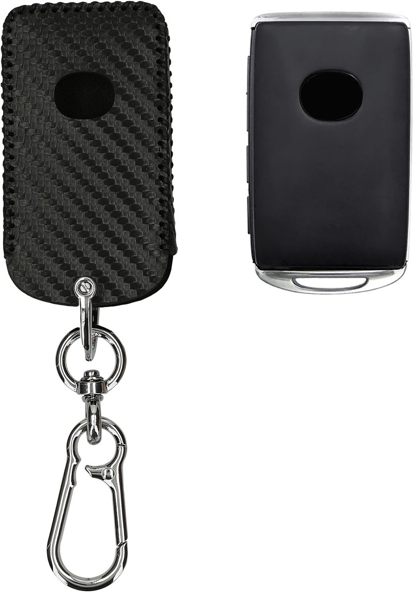 kwmobile Autosleutel Kunstlederen Hoes voor Mazda 3-Knoppen CX30 CX50 CX60 CX90 MX-30 Cover - Sleutelhoes met Sleutelring - design
