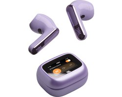 JBL Live Flex 4 – Draadloze Oortjes met Noise Cancelling – Smart Case met Touchscreen – Bluetooth Draadloos Oordopjes – 50 uur – Waterdicht – IP54 - Paars