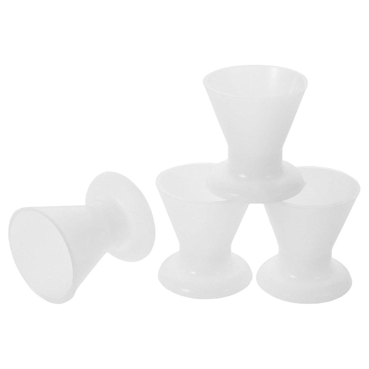 Siliconen Mengbekers - Hars Bekers - DIY Knutselen - Antilek Rand - 3.7 cm Hoog - Transparant