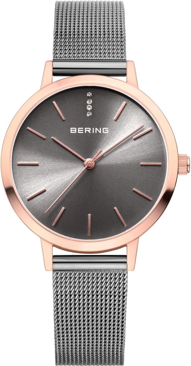 Dameshorloge - Analoog horloge - Dagelijks gebruik - Krasbestendig saffierglas - 34mm kast - Grijs