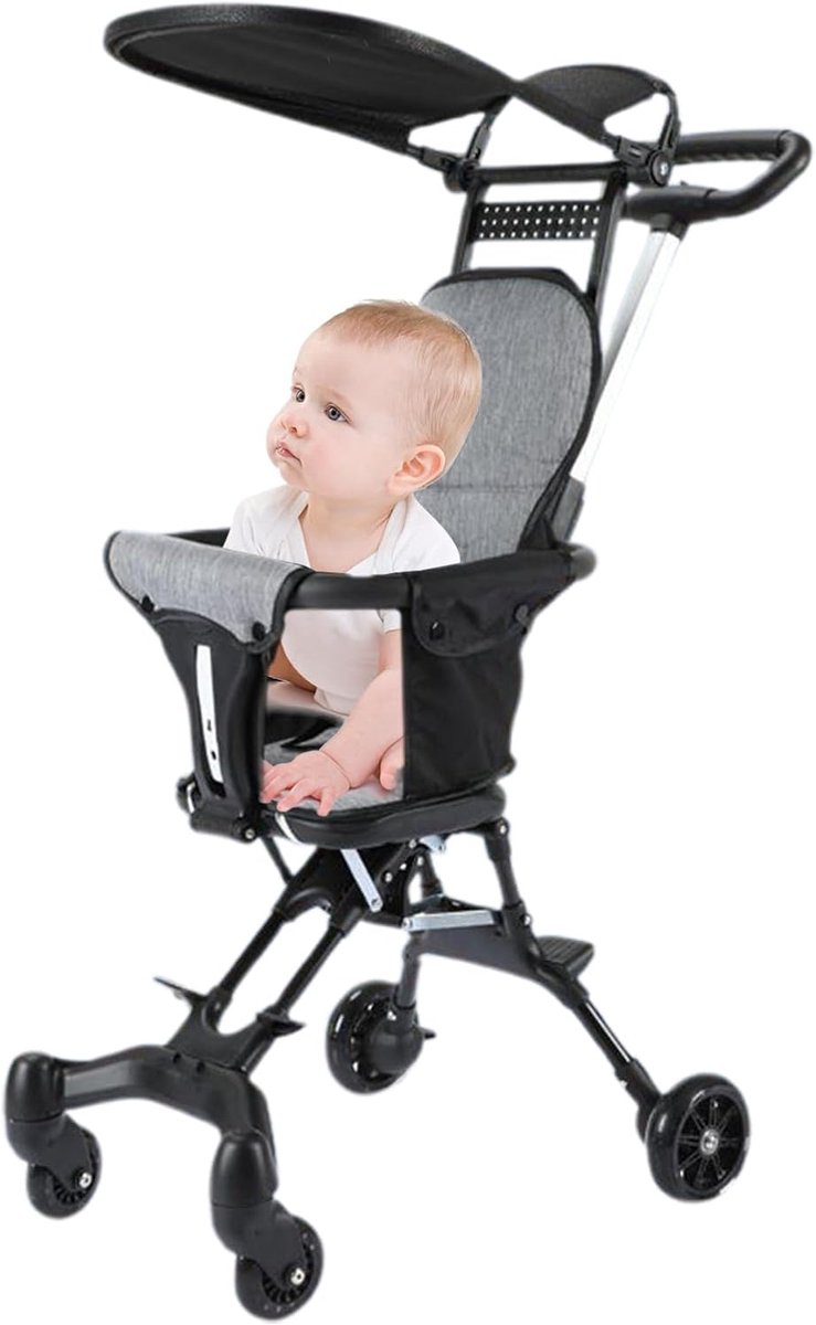 Lichte Kinderwagen - Reisbuggy Hemelbuggy - Veelzijdig Zitten Reizen - Opvouwbaar Compact Ontwerp - 50 x 44 x 18 cm