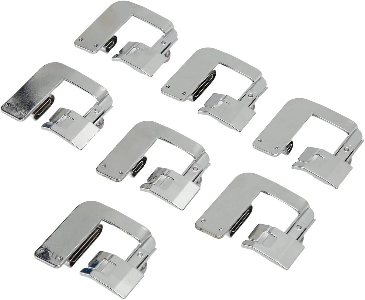 Rolzoomvoet Set - Naaimachine Accessoires - Stoffen Afwerken - 7 Verschillende Maten - 2-8/8 Inch - Metaal