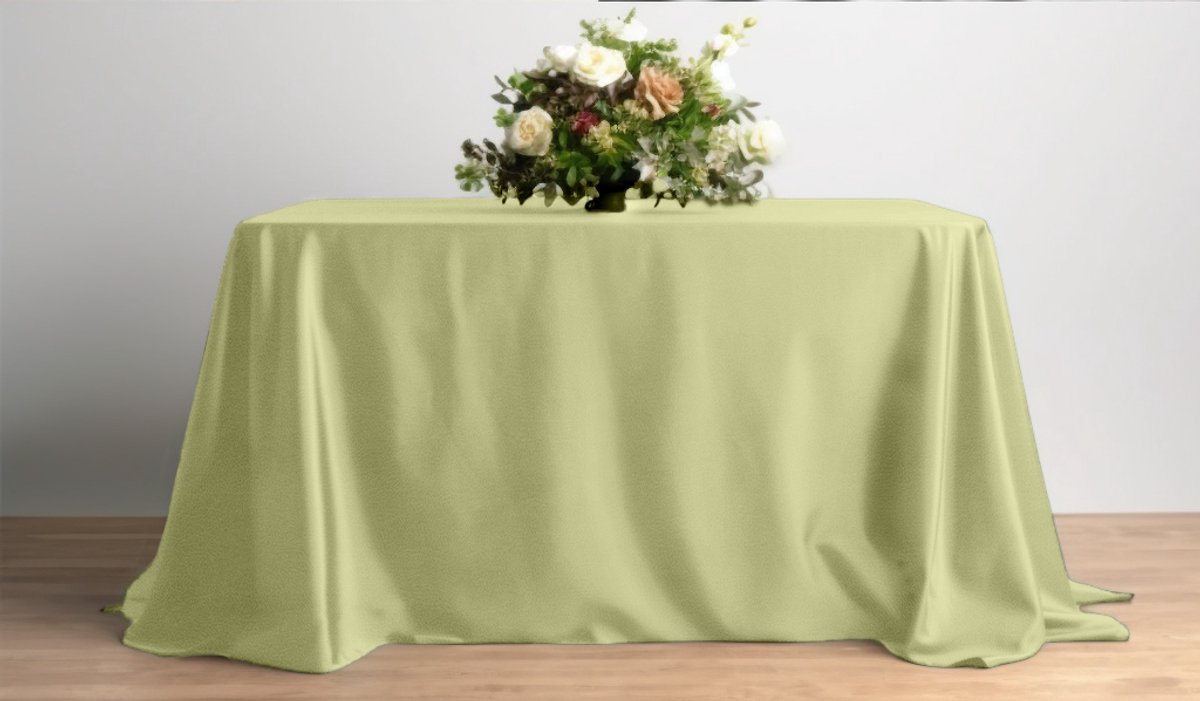 Meble od Nowa - Tafellaken - Mat Velours - Olijfgroen - 230x230 cm