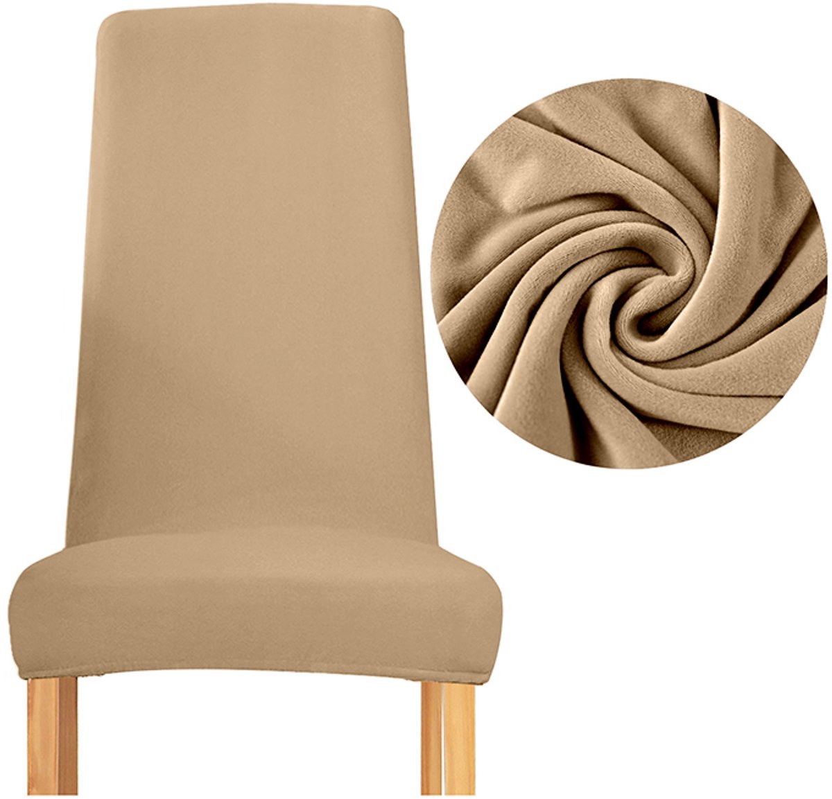 Meble odNowa - WELUR Grube Kamel - Stoelbekleding - Smalle Rugleuning - Elastisch