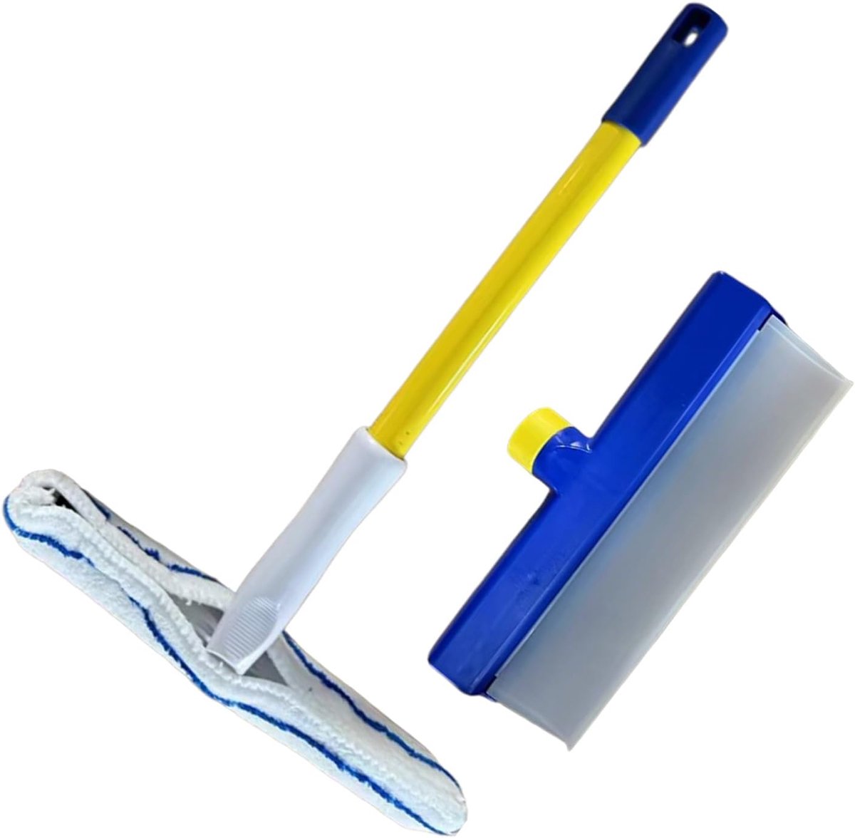 Raam Trekker - Schoonmaak Schraper - Spiegel Reiniging - Streepvrije Resultaten - 39x30cm - Blauw