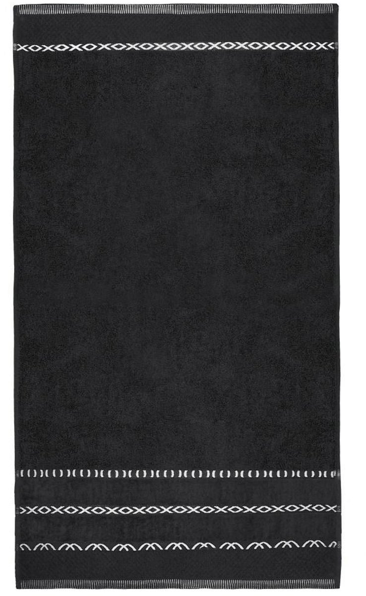 Detexpol Ginko Serie - Badhanddoek - 70x140 cm - 550 g/m² - Zwart